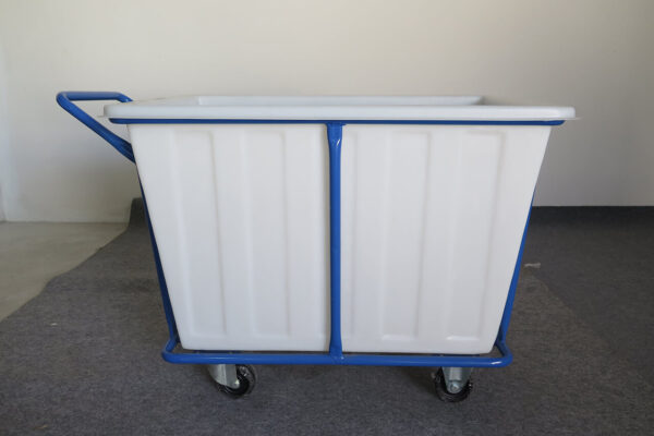 รถเข็นผ้าโครงเหล็ก ถังพลาสติก ใส่ผ้านำไปซัก Cleanatic C-7015