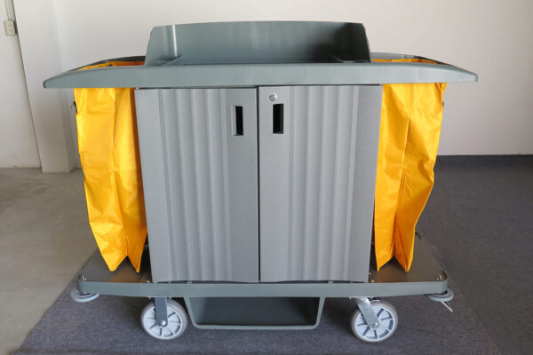 รถเข็นเมทพลาสติก แบบมีประตู Cleanatic C-7019