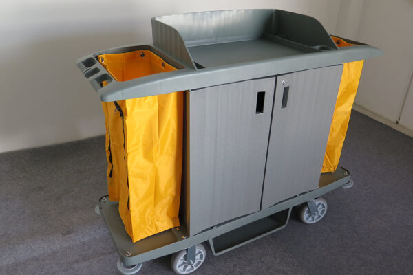 รถเข็นเมทพลาสติก แบบมีประตู Cleanatic C-7019